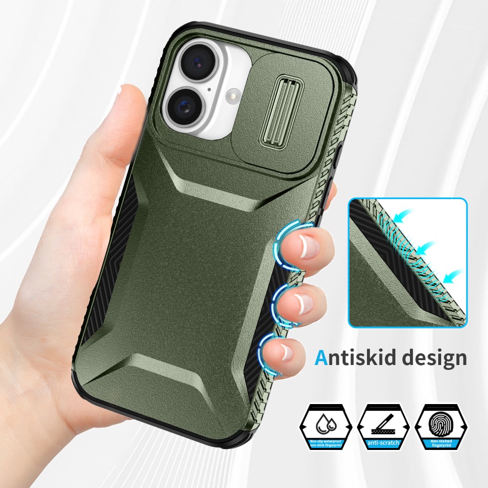  iPhone 16 Plus Skal CamShield Hybrid Grön
