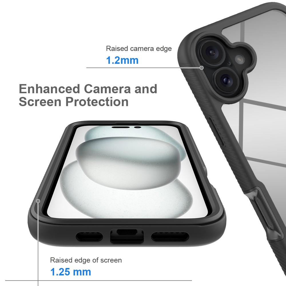  iPhone 16 Plus Skal MagSafe 360 Hybrid Defense Svart