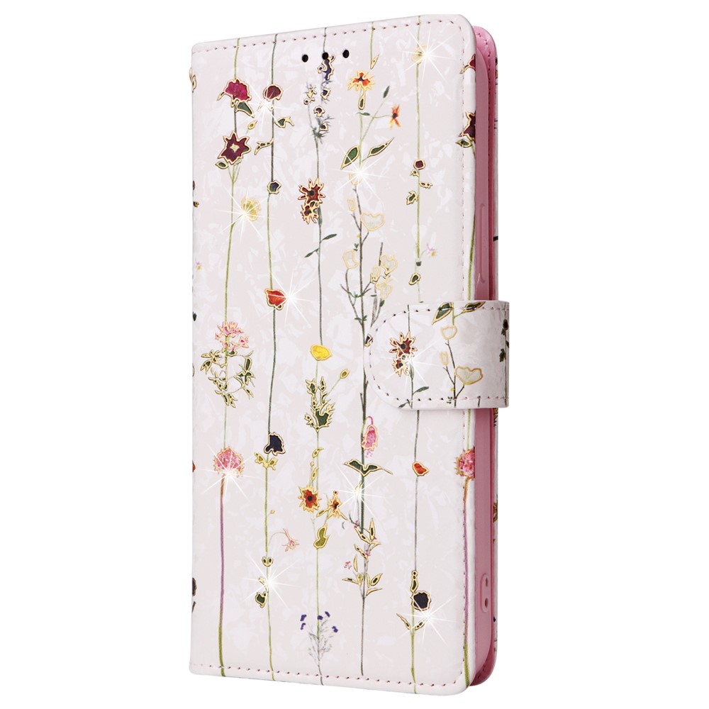  iPhone 16 Pro Max Fodral Med Tryck Små Blommor RFID