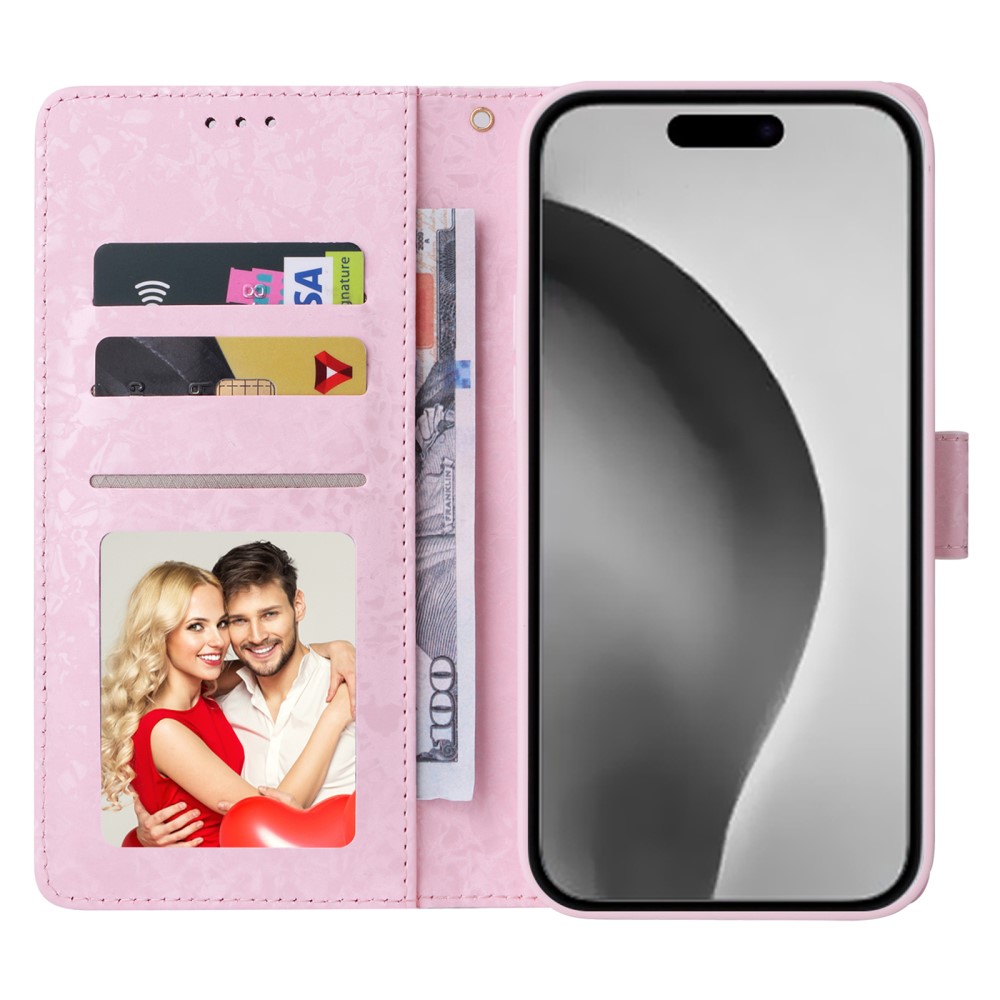  iPhone 16 Pro Max Fodral Med Tryck Färgglada Blommor RFID