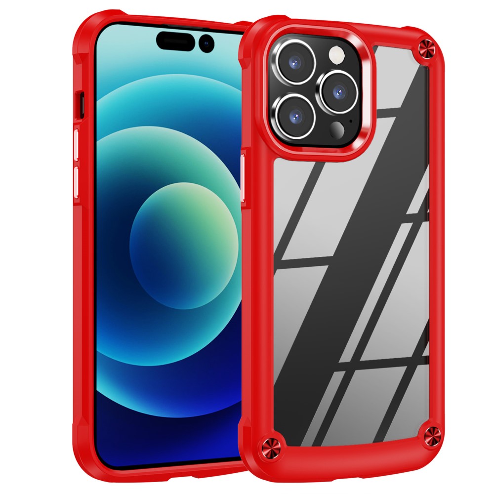  iPhone 16 Pro Max Skal Shockproof Hybrid Armor Röd