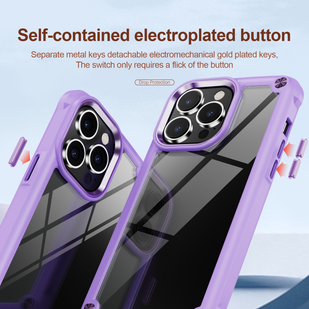 iPhone 16 Pro Max Skal Shockproof Hybrid Armor Lila
