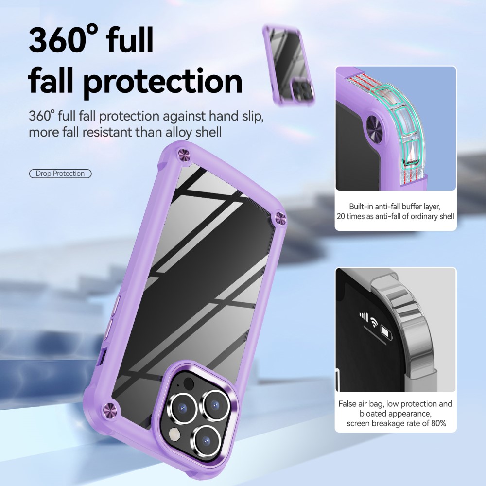  iPhone 16 Pro Max Skal Shockproof Hybrid Armor Lila