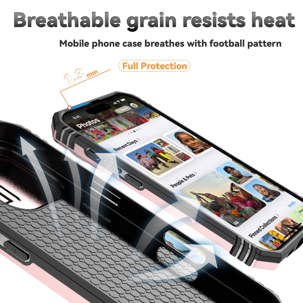  iPhone 16 Pro Skal CamShield Ring Hybrid Roséguld