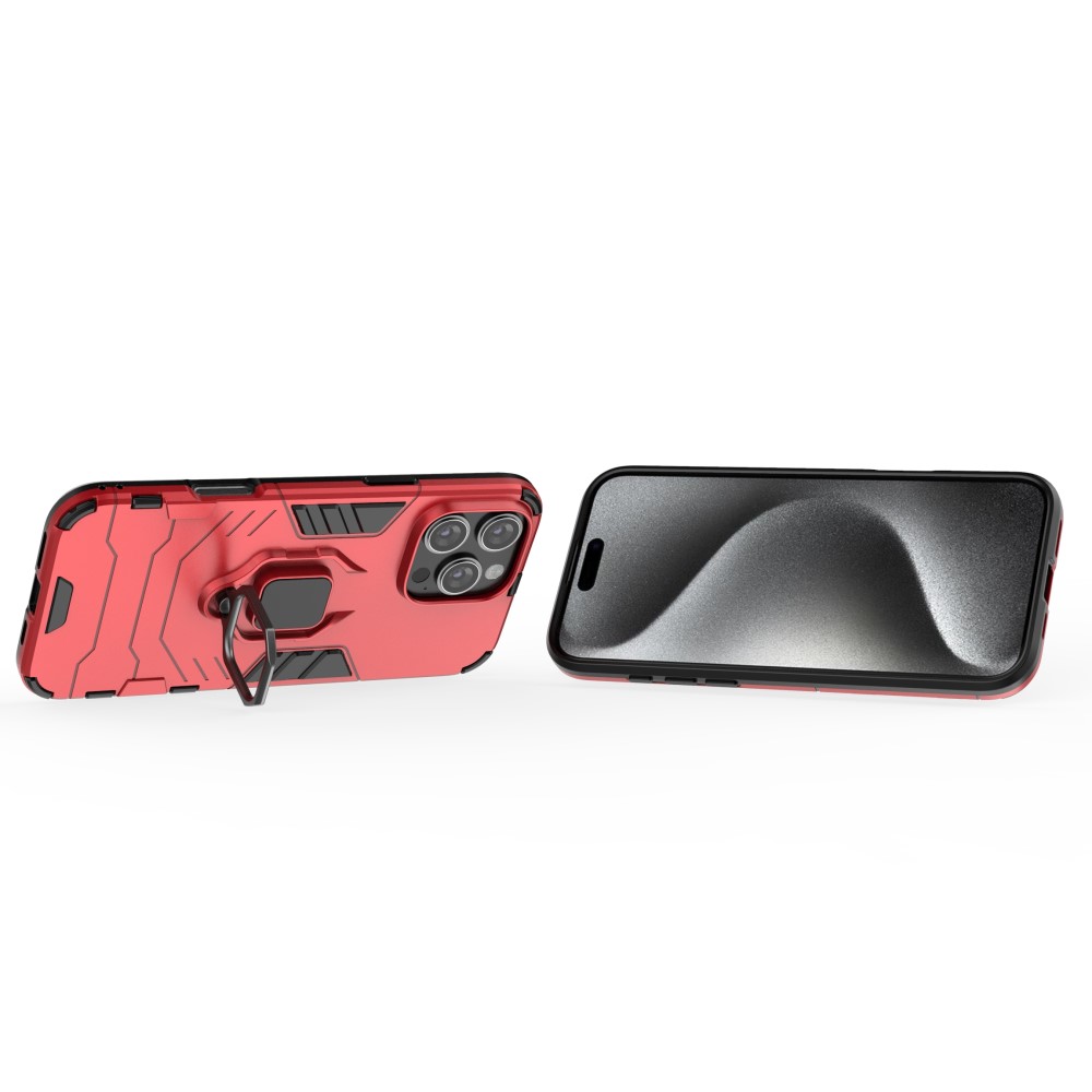  iPhone 16 Pro Max Skal Hybrid Armor Ring Röd