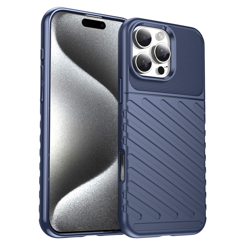  iPhone 16 Pro Max Skal Twill Textur Blå