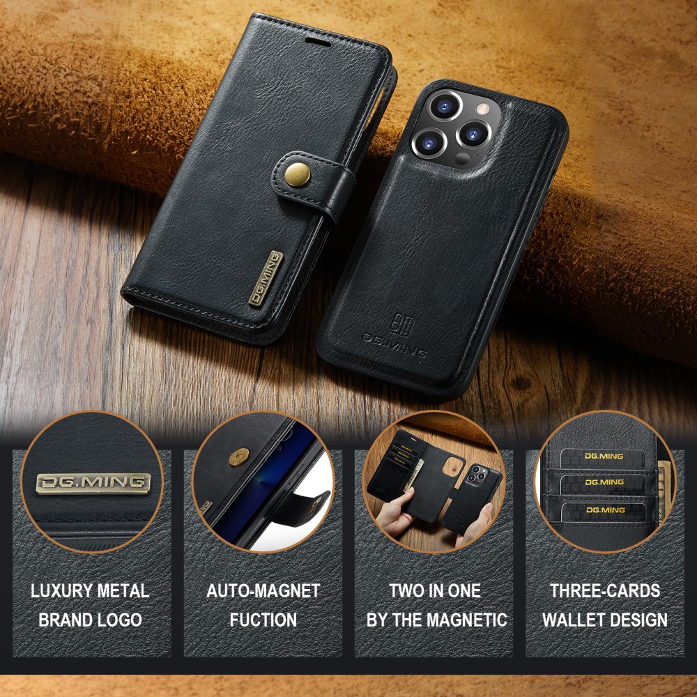 DG.MING DG.MING iPhone 16 Pro Fodral 2in1 Magnet Svart