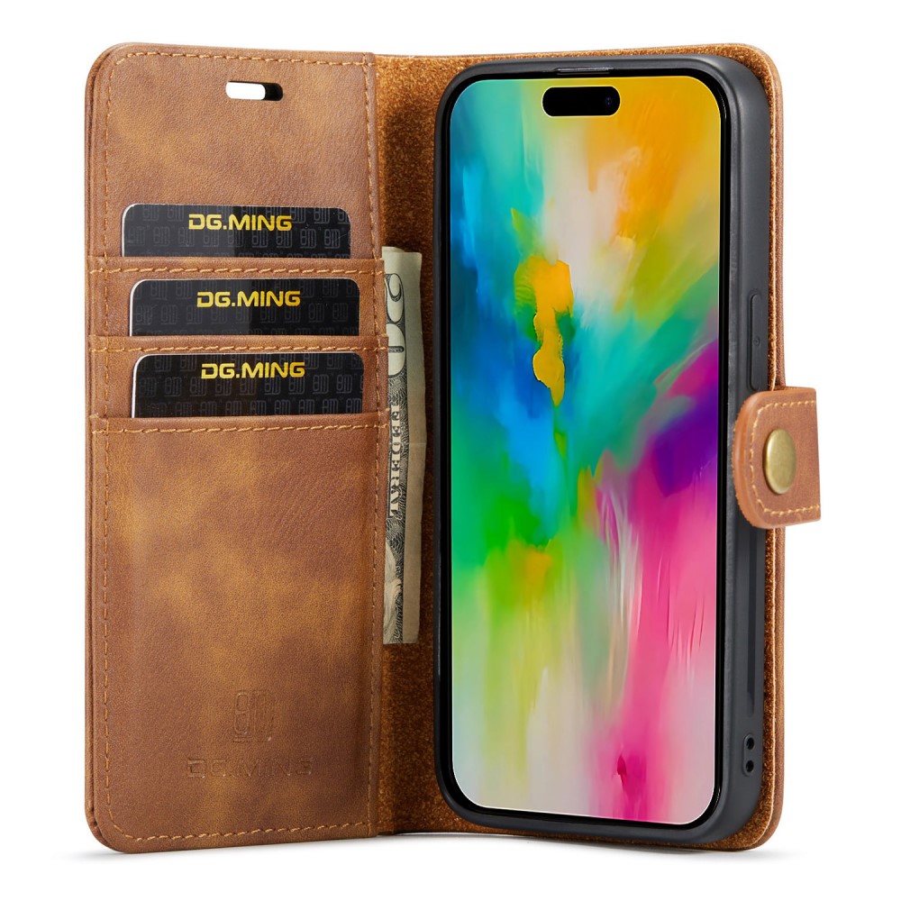 DG.MING DG.MING iPhone 16 Pro Fodral 2in1 Magnet Brun
