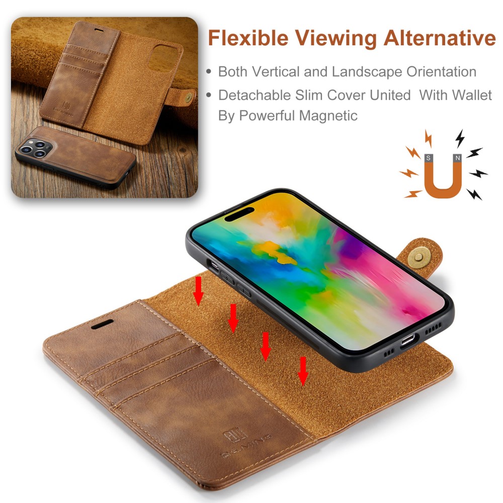 DG.MING DG.MING iPhone 16 Pro Max Fodral 2in1 Magnet Brun