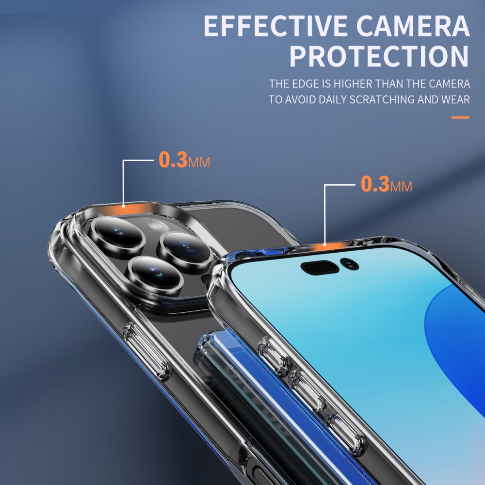  iPhone 16 Pro Skal Med Kortfack TPU Transparent