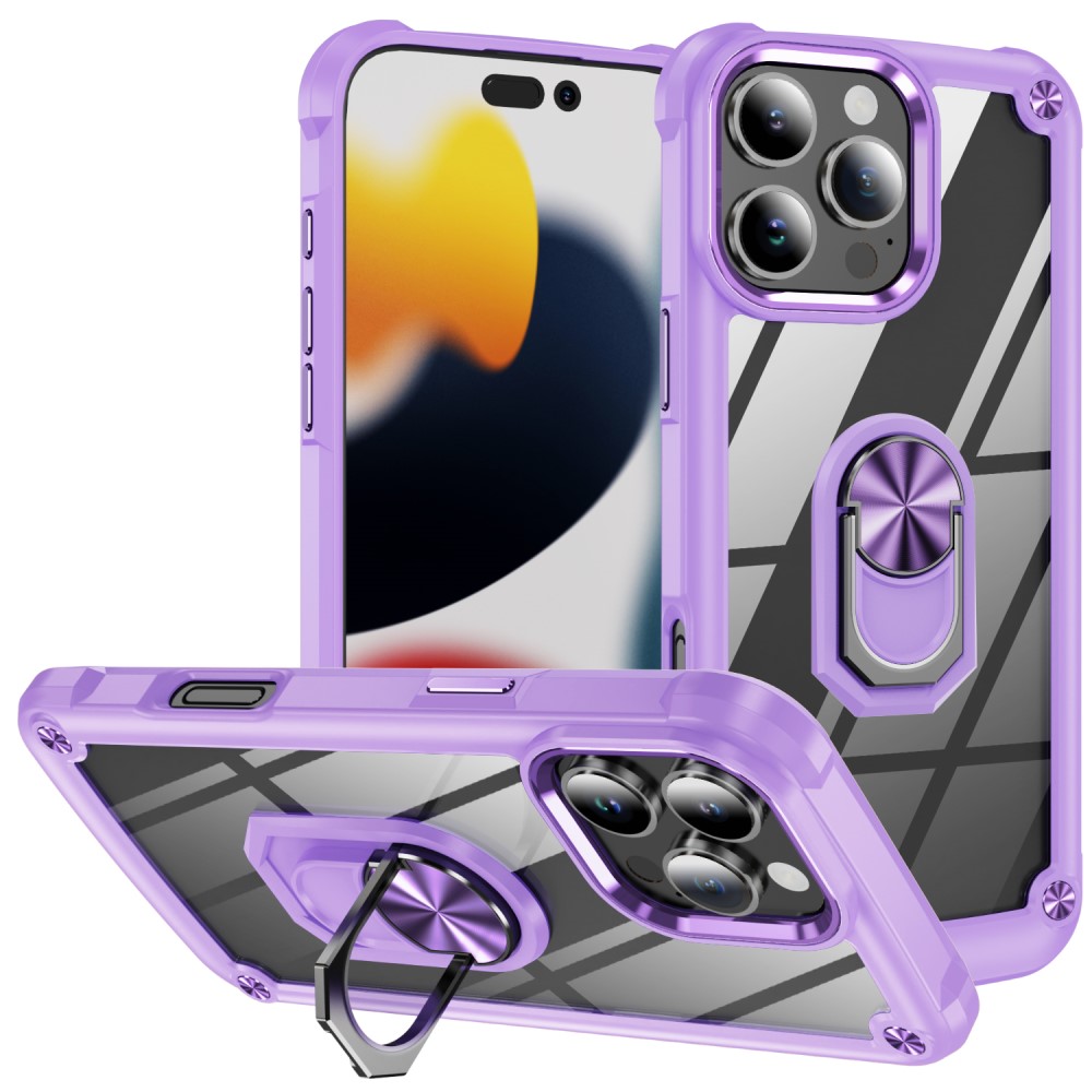  iPhone 16 Pro Max Skal Shockproof Ring Hybrid Lila