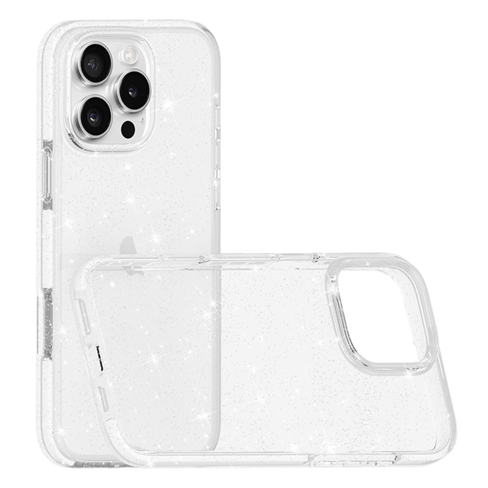  iPhone 16 Pro Max Skal Glitter Transparent