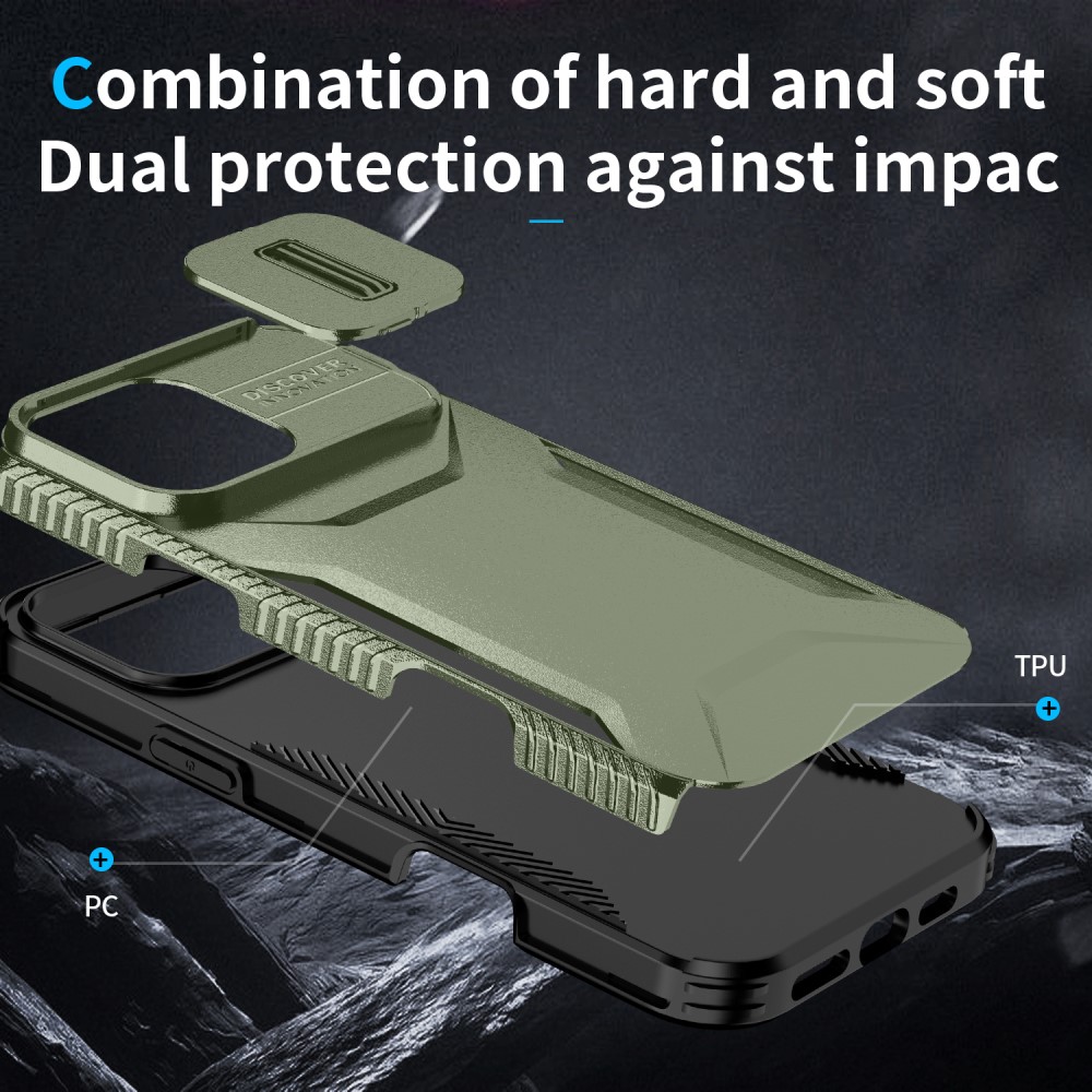  iPhone 16 Pro Skal CamShield Hybrid Grön