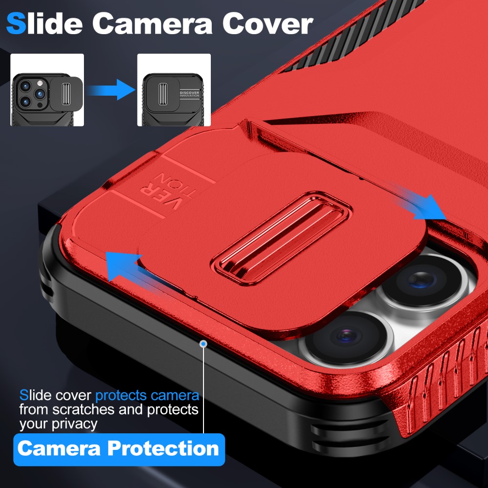  iPhone 16 Pro Max Skal CamShield Hybrid Röd