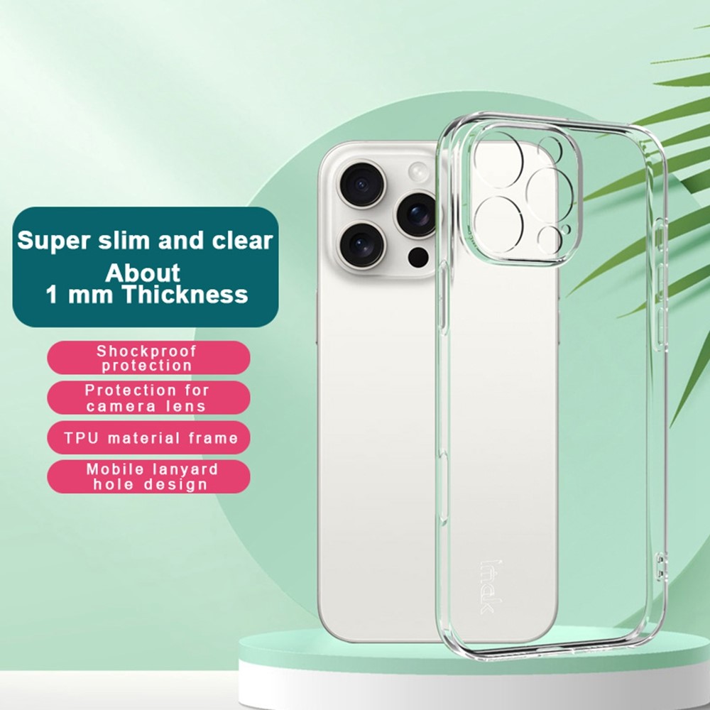 IMAK IMAK iPhone 16 Pro Max Skal TPU Transparent