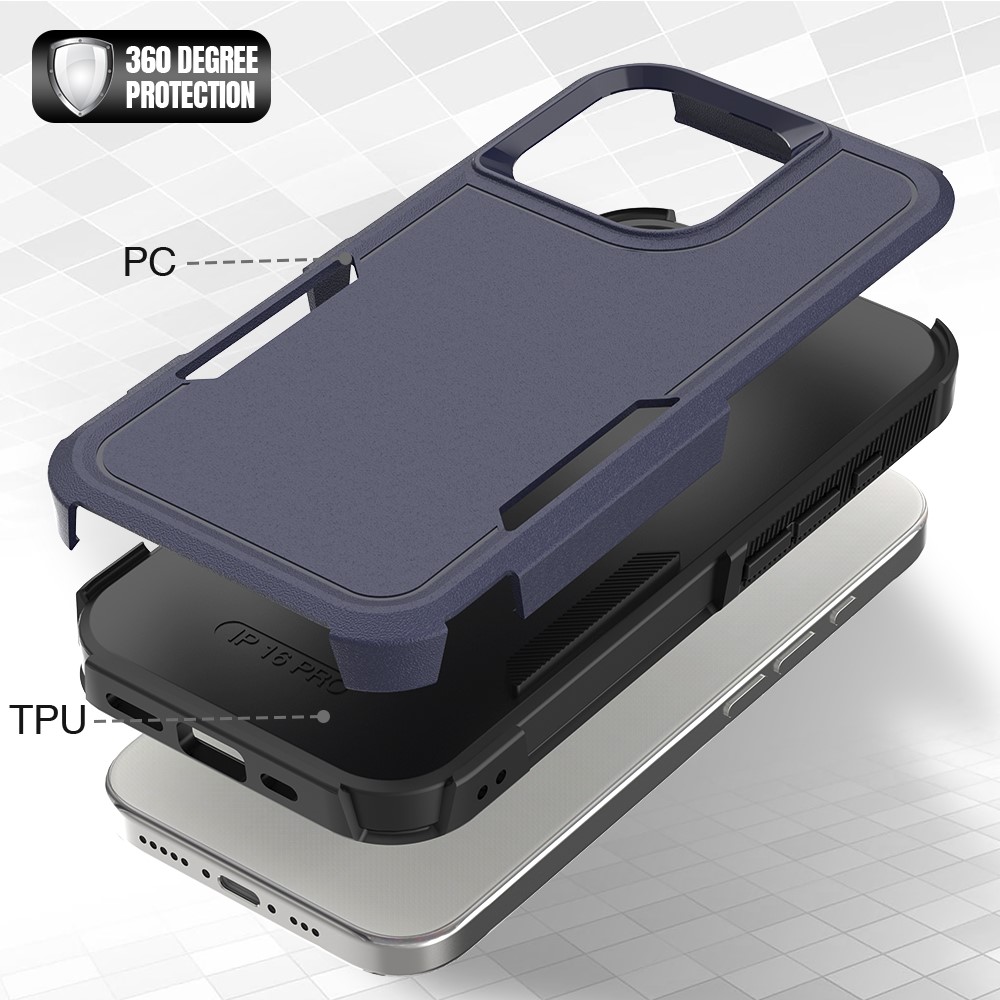  iPhone 16 Pro Skal Extreme Shockproof Mörk Blå
