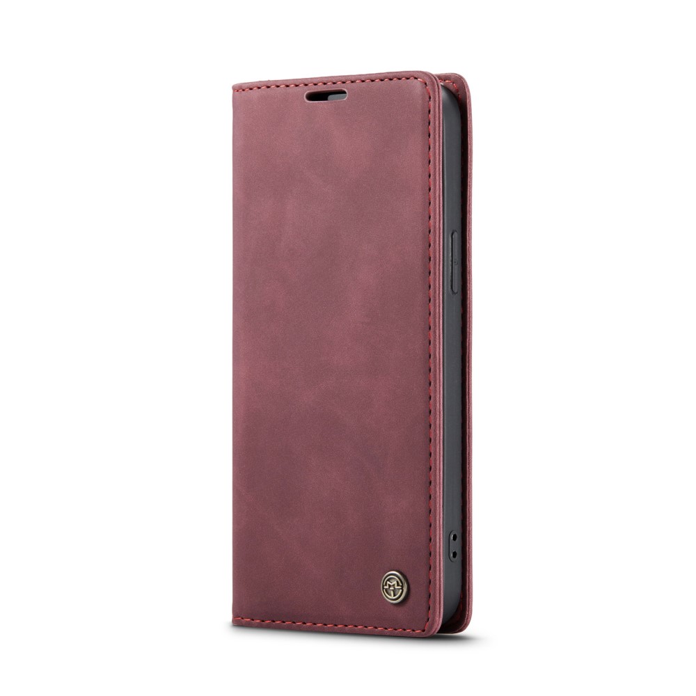 CASEME CASEME iPhone 16 Pro Fodral Flip Retro Läder Röd