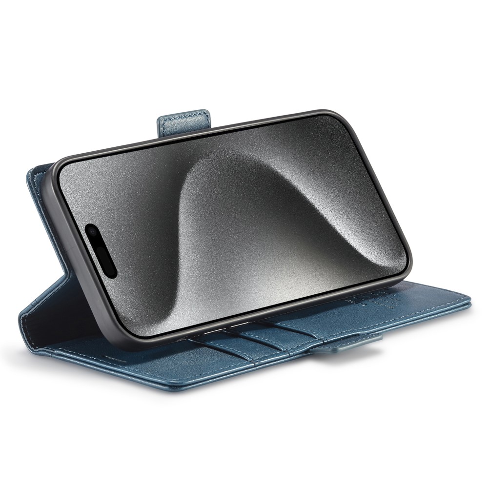 LC.IMEEKE LC.IMEEKE iPhone 16 Pro Fodral Läder Blå