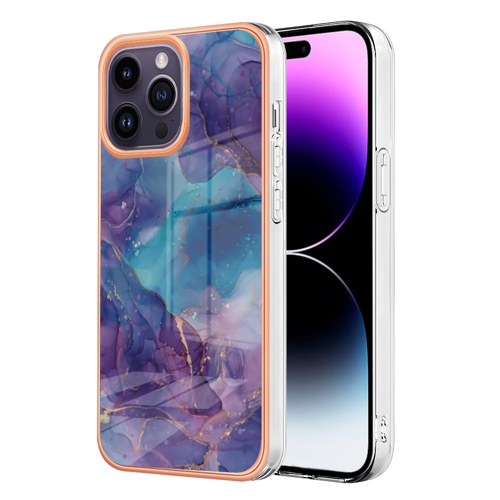  iPhone 16 Pro Skal TPU Marmor Lila