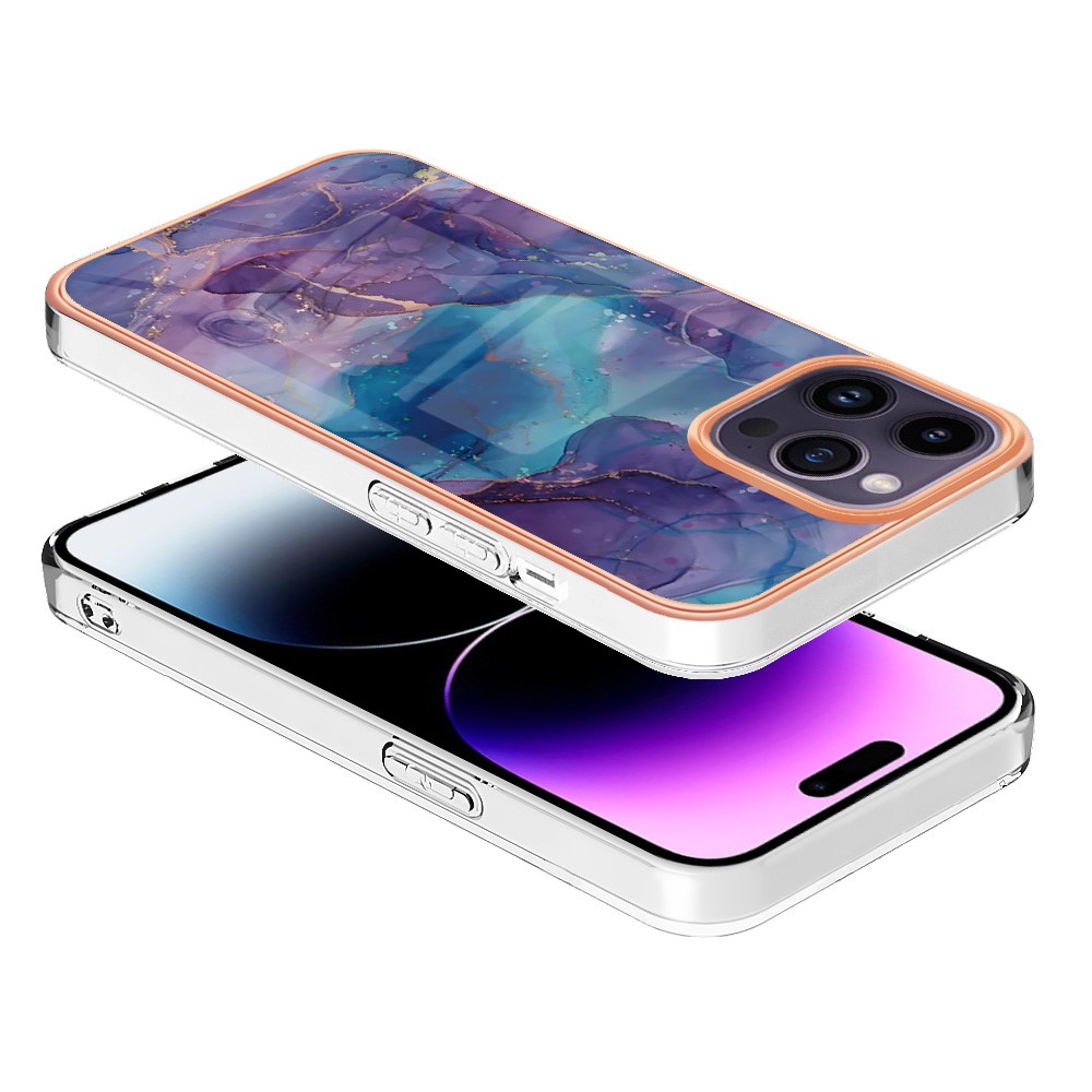  iPhone 16 Pro Max Skal TPU Marmor Lila
