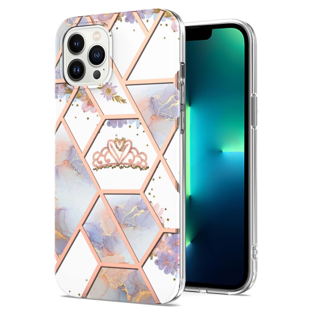  iPhone 16 Pro Max Skal TPU Marmor Krona
