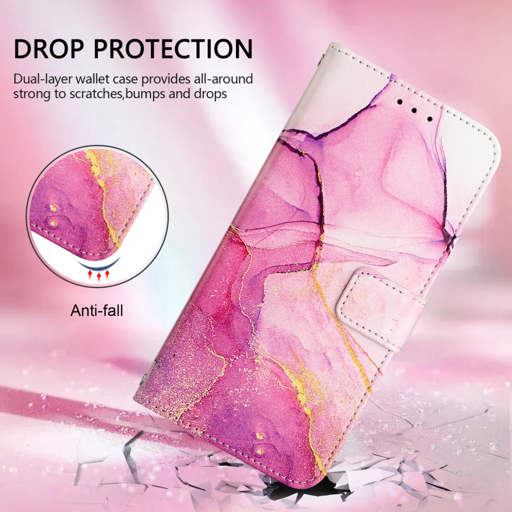  iPhone 16 Pro Fodral Marmor Rosa