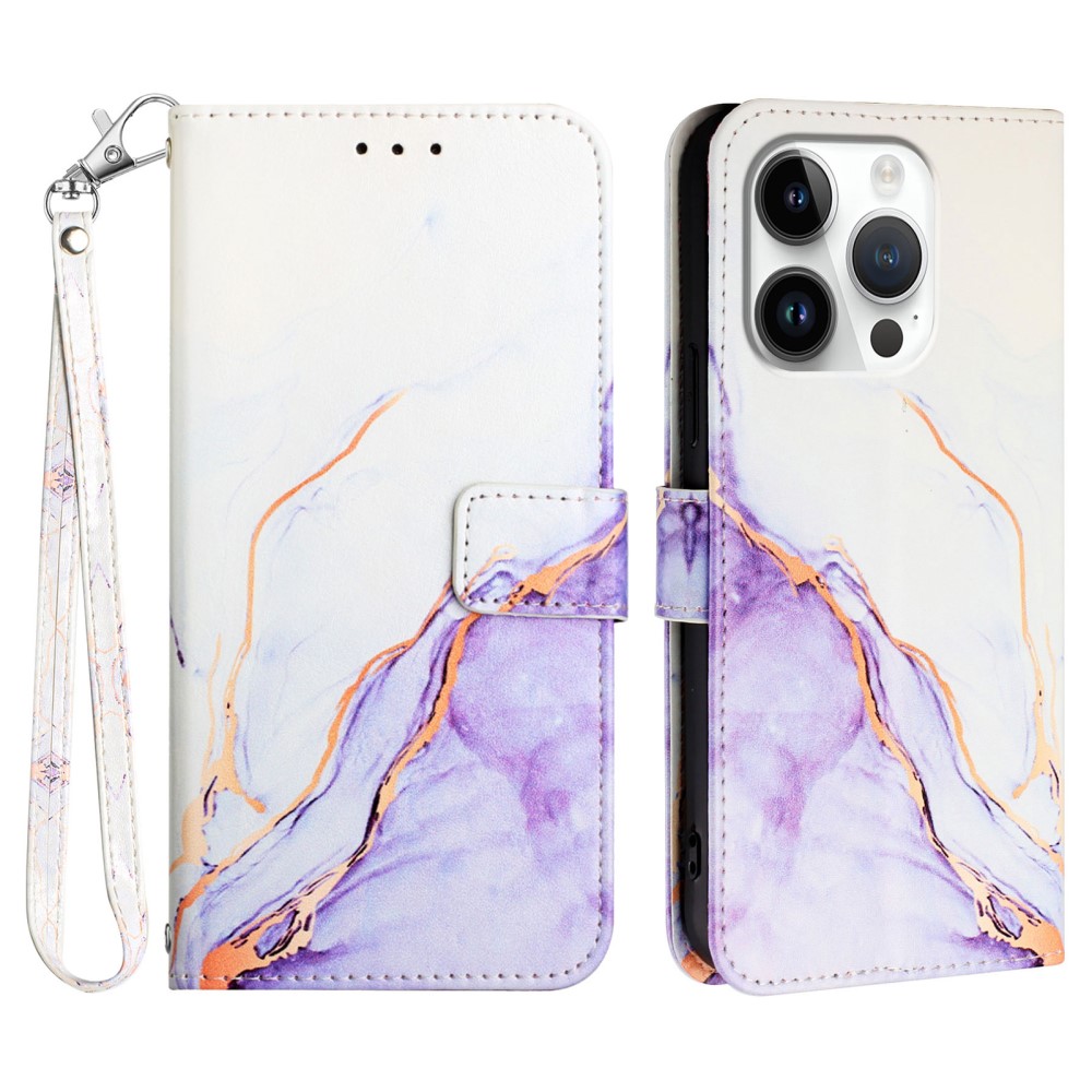  iPhone 16 Pro Max Fodral Marmor Vit/Lila