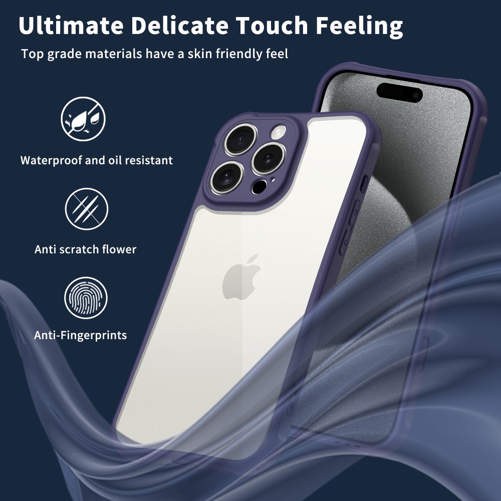LEEU DESIGN LEEU DESIGN iPhone 16 Pro Max Skal Shockproof Mörk Blå/Lila