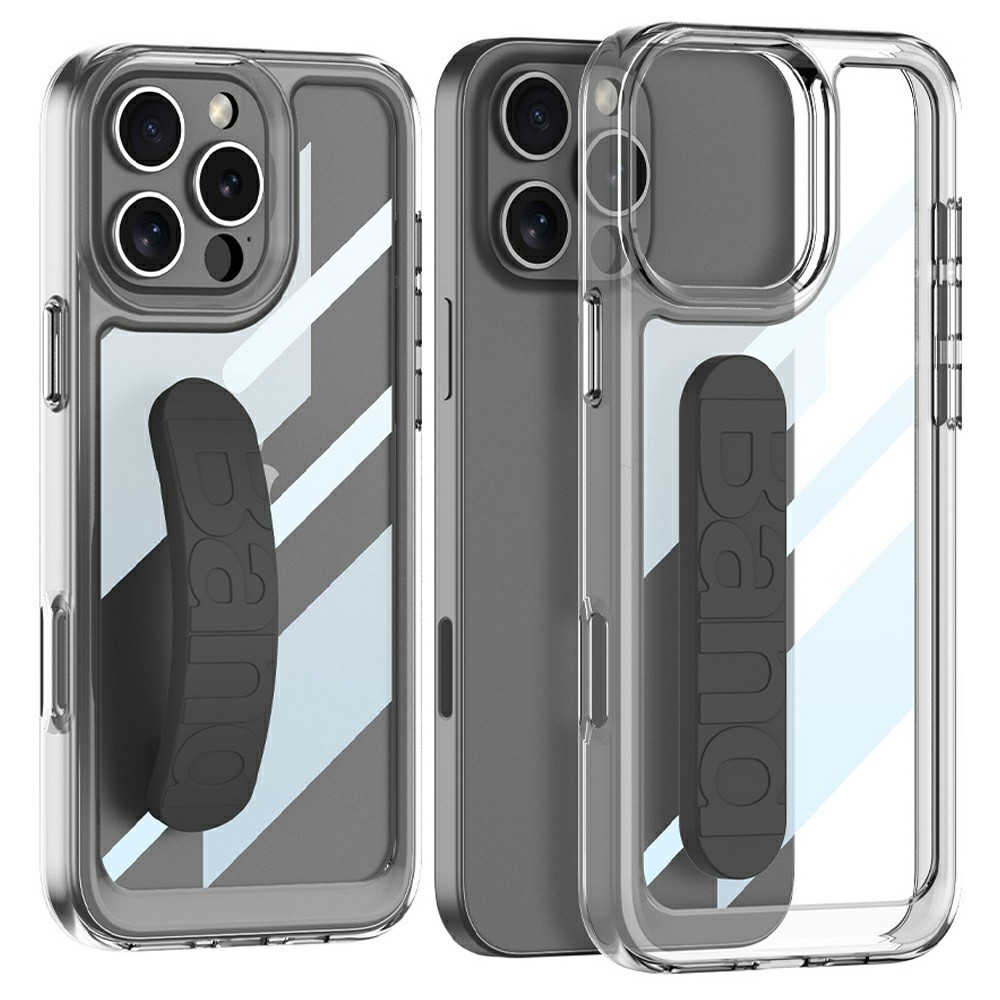 GKK GKK iPhone 16 Pro Skal Hand Strap Hybrid Svart