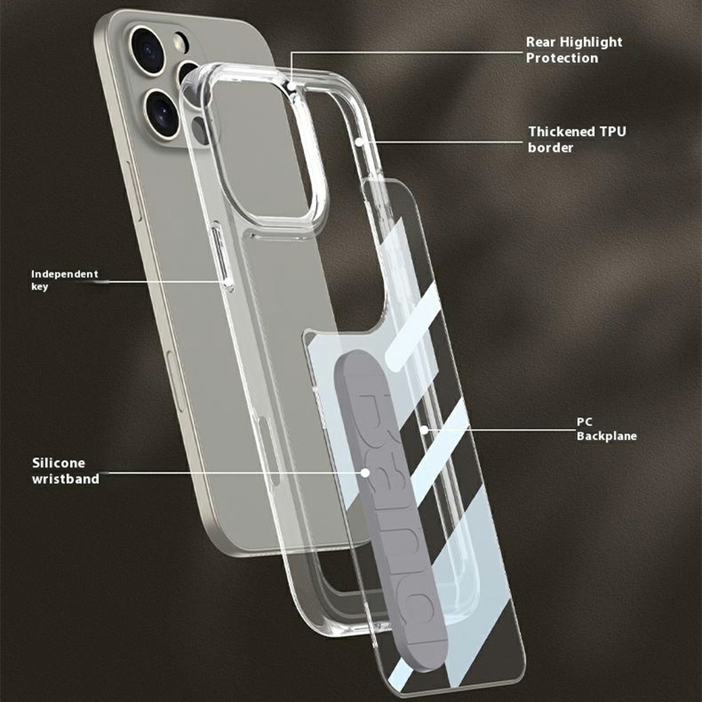 GKK GKK iPhone 16 Pro Max Skal Hand Strap Hybrid Blå