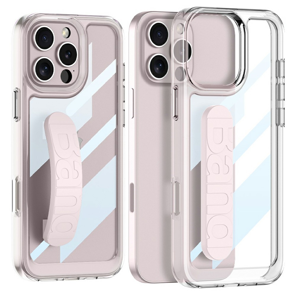 GKK GKK iPhone 16 Pro Max Skal Hand Strap Hybrid Rosa