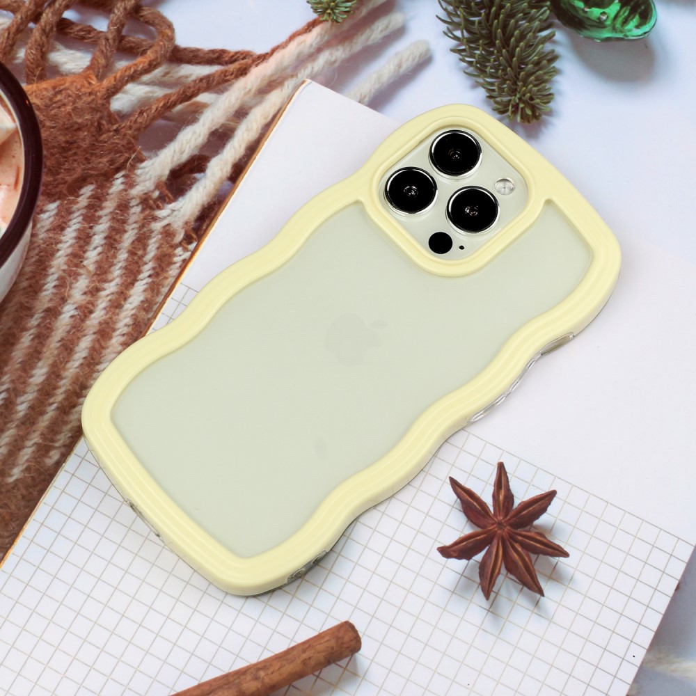  iPhone 16 Pro Max Skal Wavy Hybrid Gul