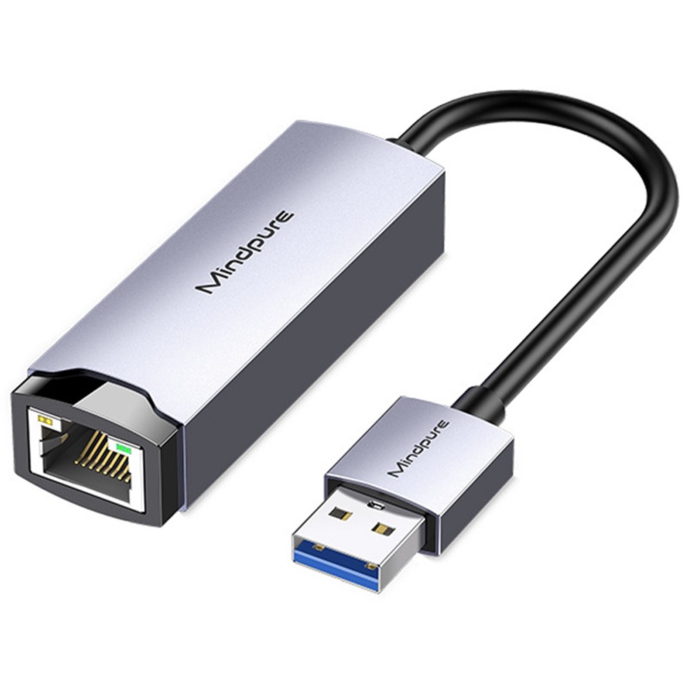 MINDPURE MINDPURE USB-A 3.0 - RJ45 Nätverksadapter Grå