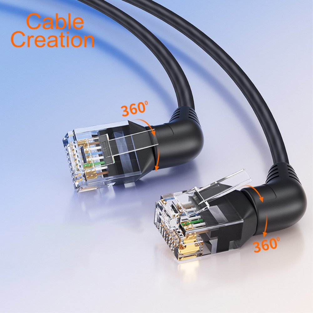 CableCreation CableCreation 2 m Cat6a RJ45 Nätverkskabel Svart