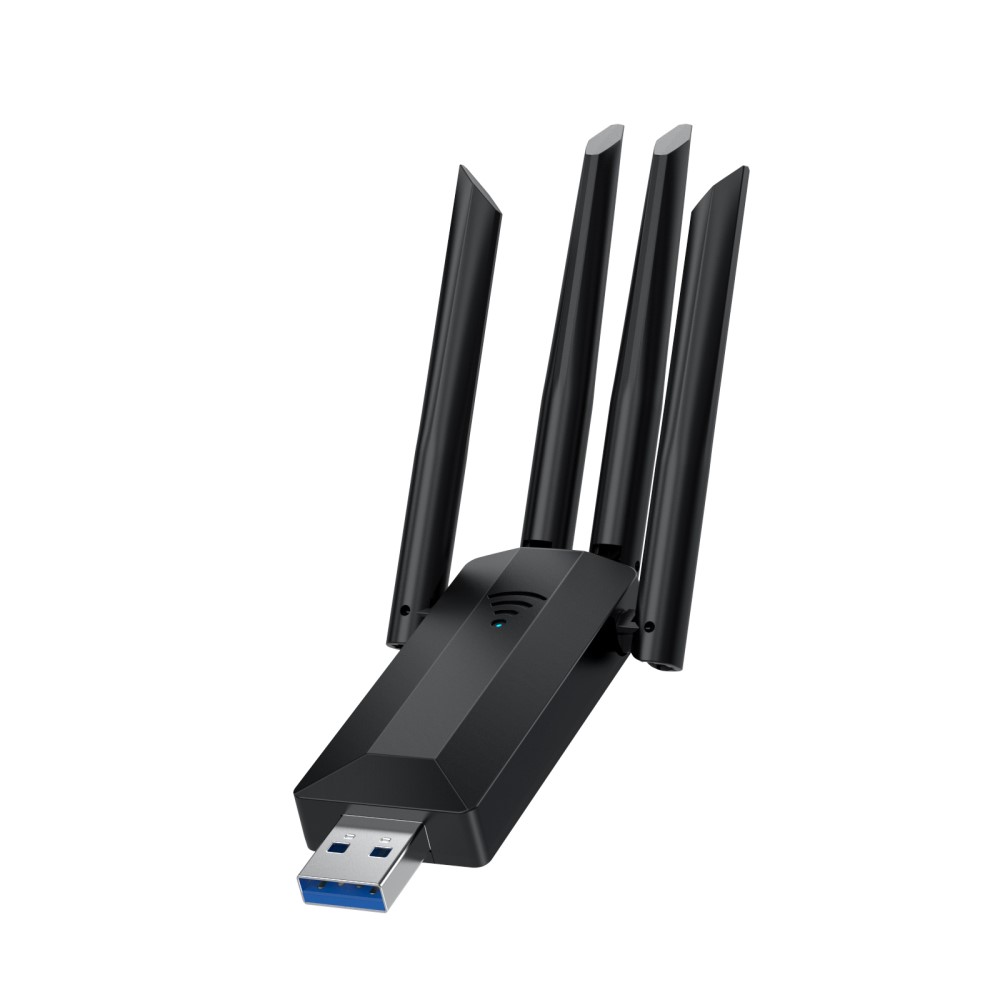  Trådlös USB 3.0 Nätverkskort Dual-Band Svart