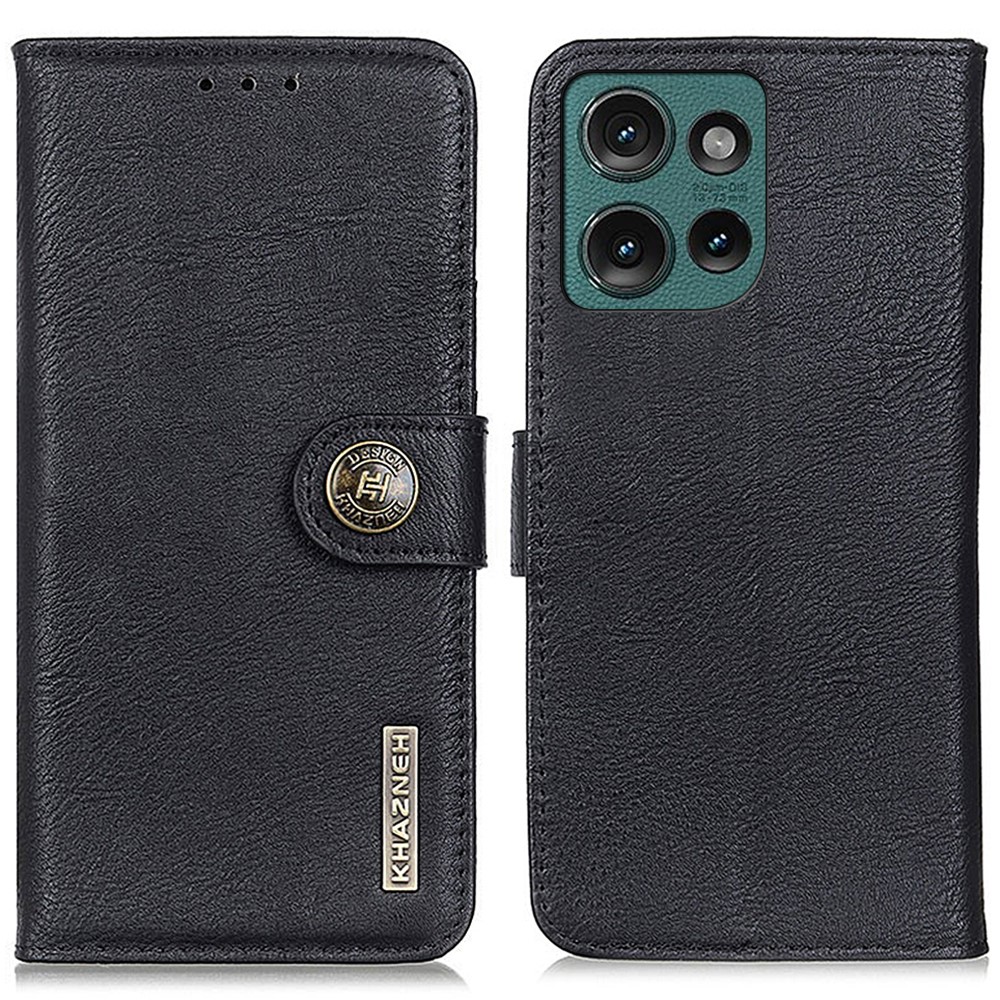 KHAZNEH KHAZNEH Motorola Edge 50 Neo Fodral Läder Svart
