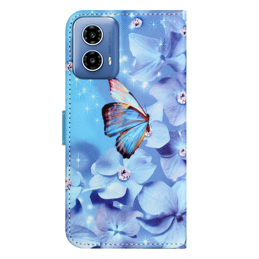  Motorola Moto G35 5G Fodral Med Tryck Fjäril / Blommor