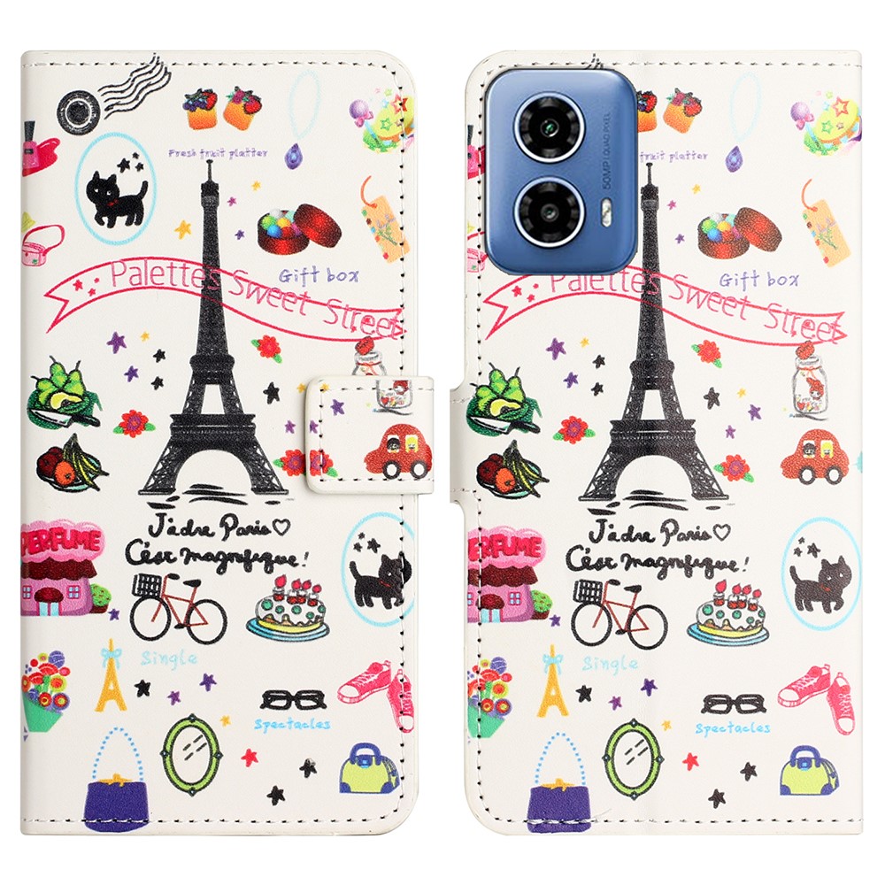  Motorola Moto G35 5G Fodral Med Tryck Eiffeltornet