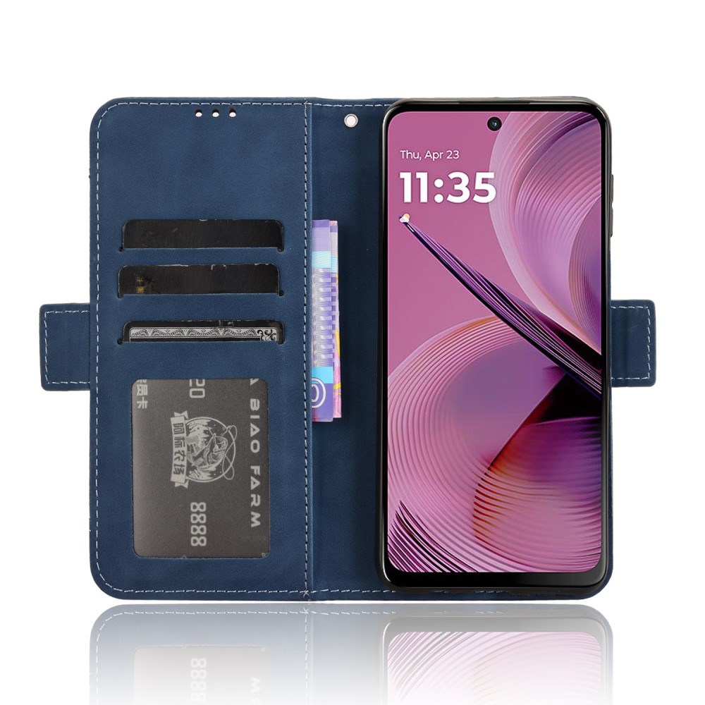  Motorola Moto G55 5G Fodral Med Avtagbart Kortfodral Blå