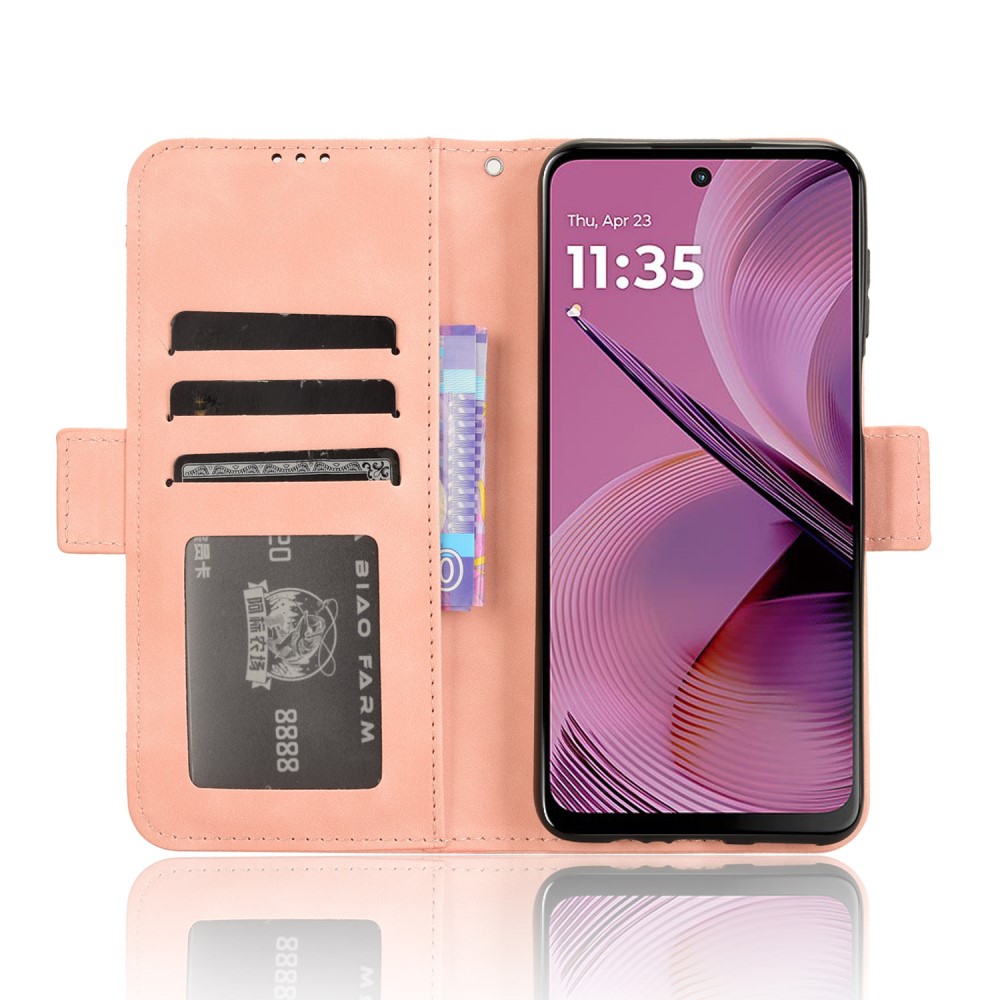  Motorola Moto G55 5G Fodral Med Avtagbart Kortfodral Rosa