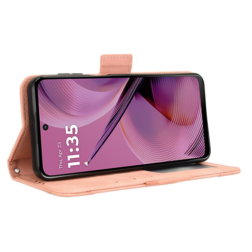  Motorola Moto G55 5G Fodral Med Avtagbart Kortfodral Rosa
