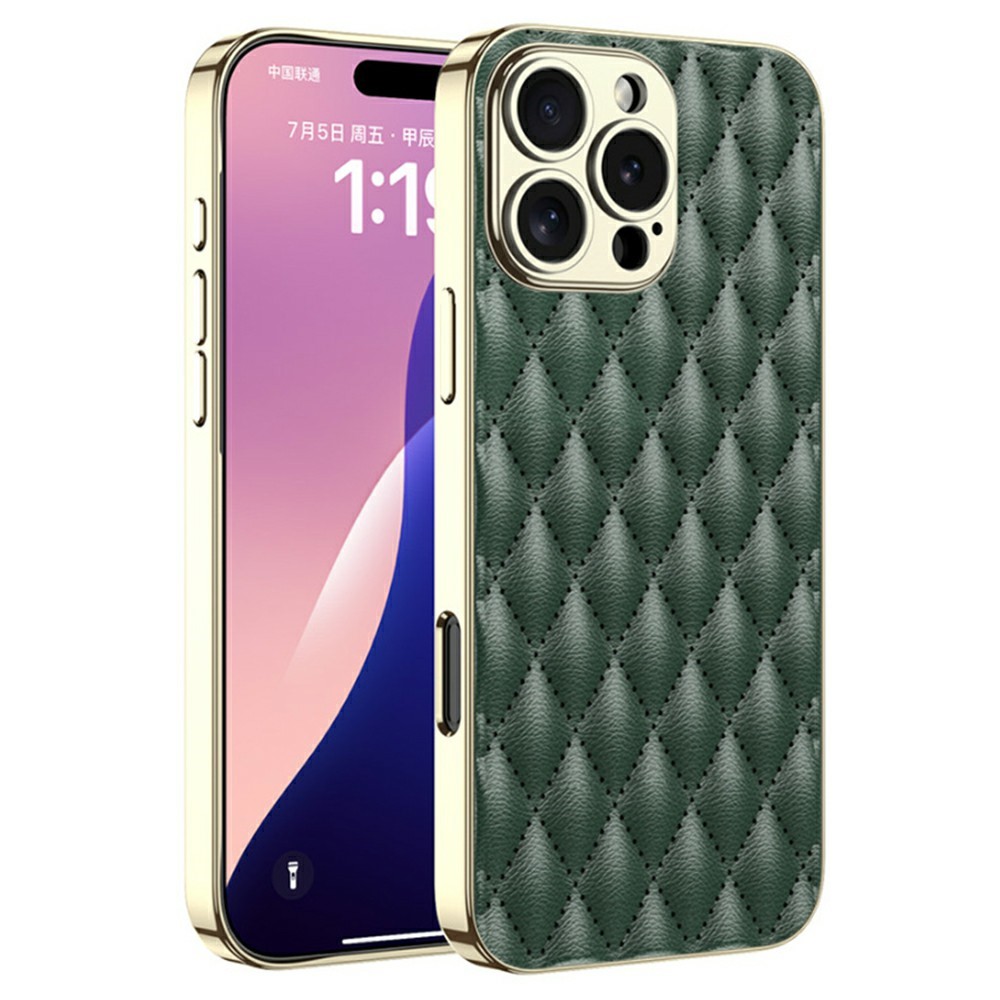 GKK GKK iPhone 16 Pro Skal Diamond Hybrid Läder Mörk Grön