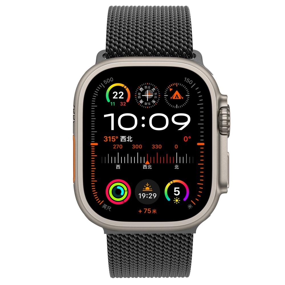  Apple Watch 38/40/41/42 mm Klockarmband Milanese Svart