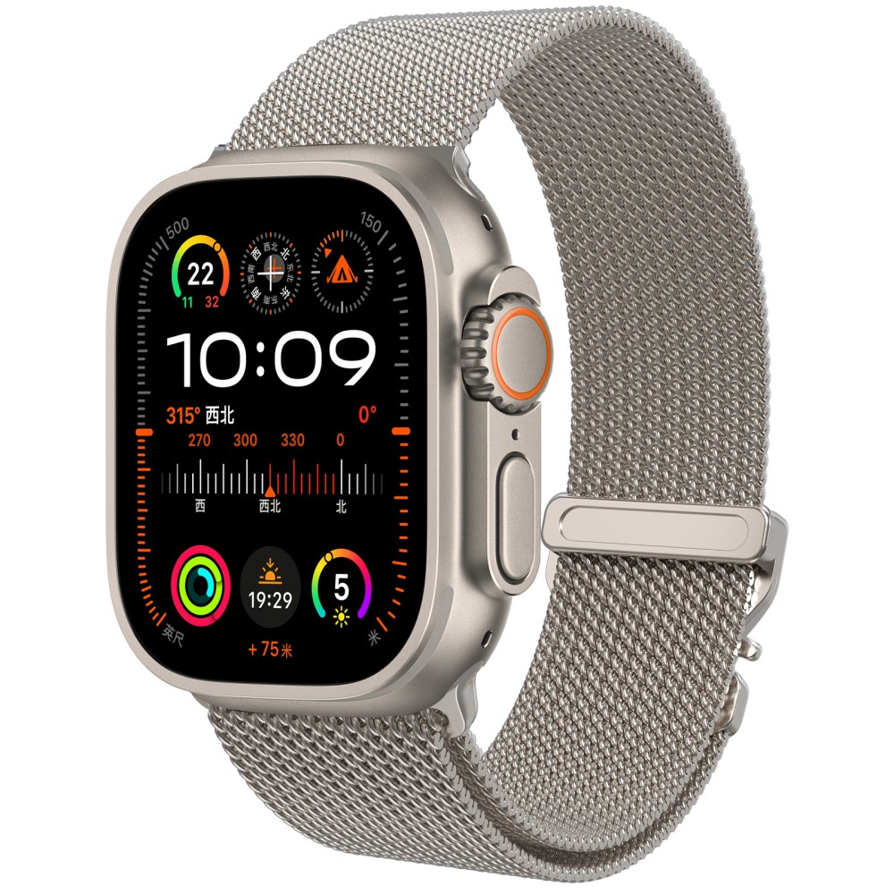  Apple Watch 38/40/41/42 mm Klockarmband Milanese Titanium