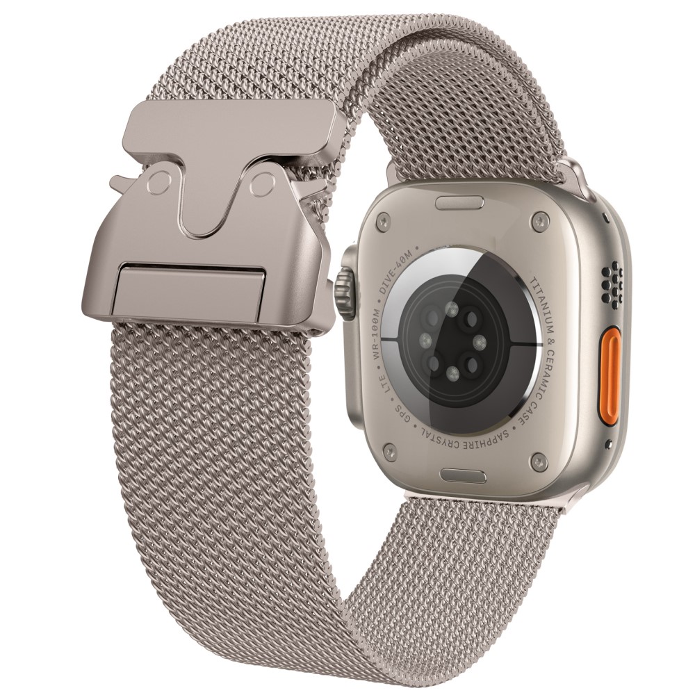  Apple Watch 42/44/45/46/49 mm Armband Milanese Titanium