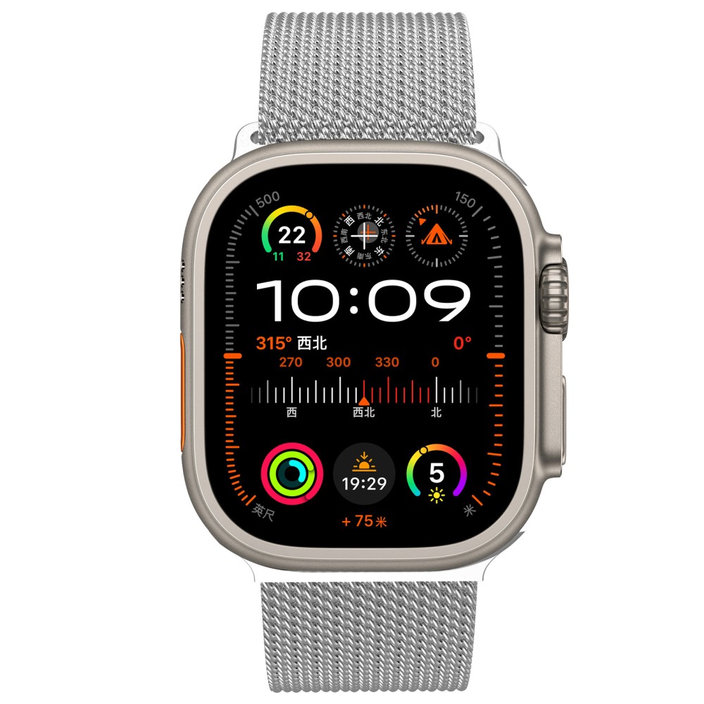  Apple Watch 42/44/45/46/49 mm Armband Milanese Silver