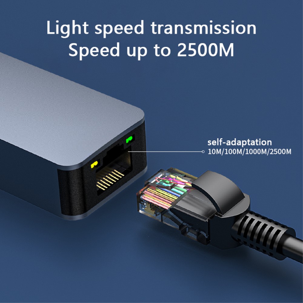  USB-A - RJ45 Nätverksadapter Grå