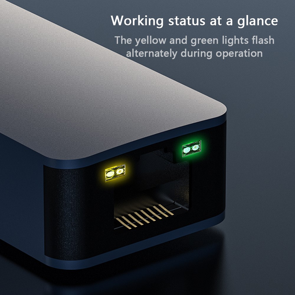  USB-A - RJ45 Nätverksadapter Grå
