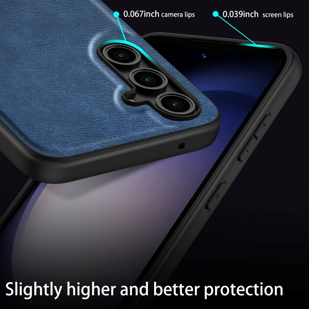  Samsung Galaxy S25 Skal Läder Retro Svart