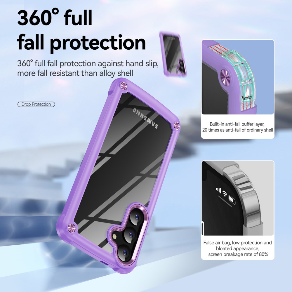  Samsung Galaxy S25 Skal Xtreme Shockproof Hybrid Lila